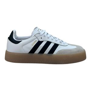 adidas Samba White and Black Athletic Shoes